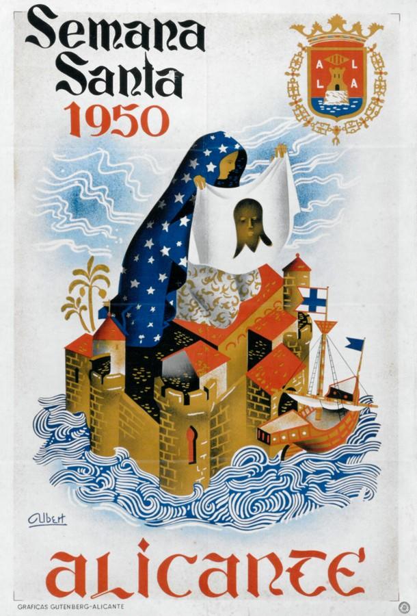 Cartel de la Semana Santa de Alicante de 1950