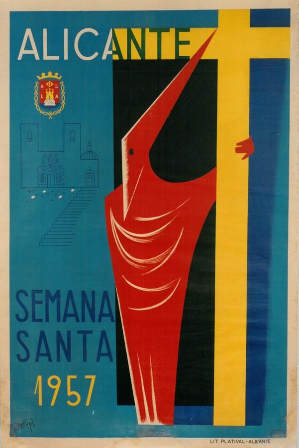 Cartel de la Semana Santa de Alicante de 1957
