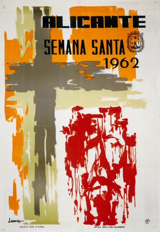 Cartel de la Semana Santa de Alicante de 1962