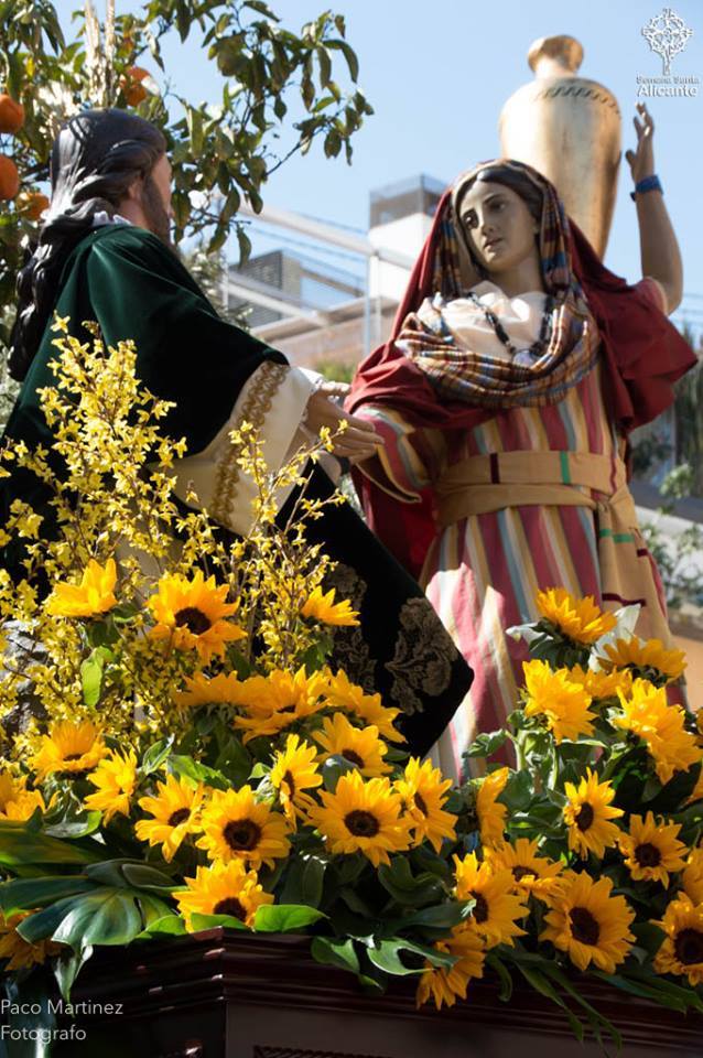 Grupo escultórico de Jesús en Samaria